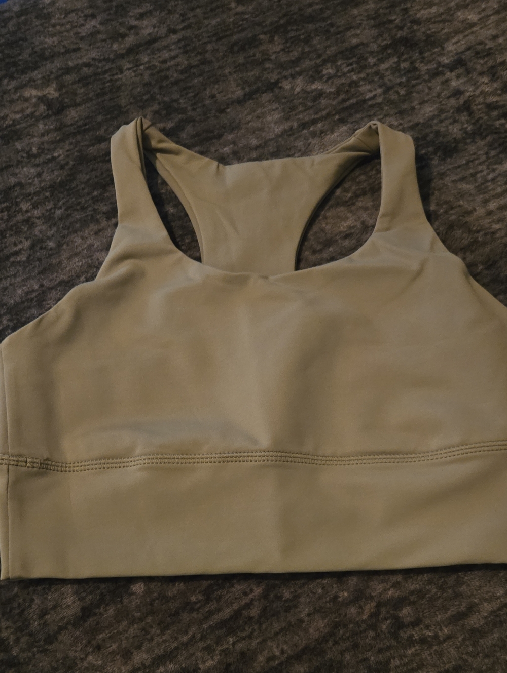 Seamless Lichen Green Racerback Sports Bra